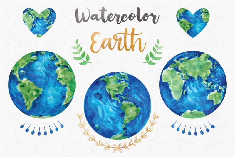 watercolor-earth-collection-set-nbsp