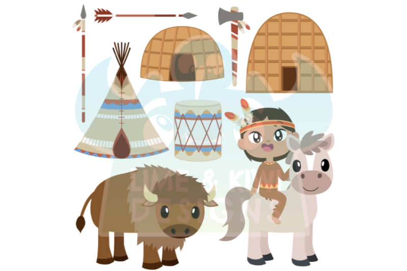 native-americans-clipart-lime-and-kiwi-designs