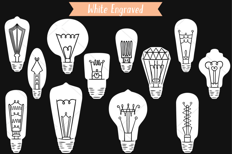 vintage-light-bulbs-white-hand-drawn-edison-lights