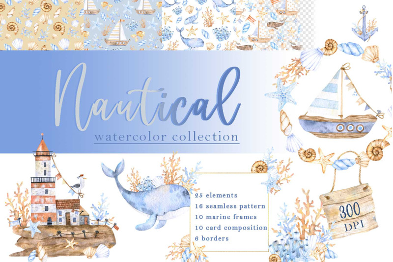 nautical-watercolor-collection