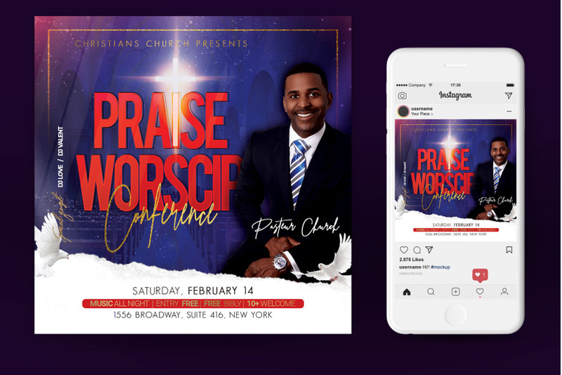 church-flyer-praise-worship