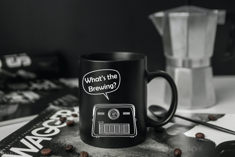 vintage-radios-black-amp-white-hand-drawn-retro-alarm-clock