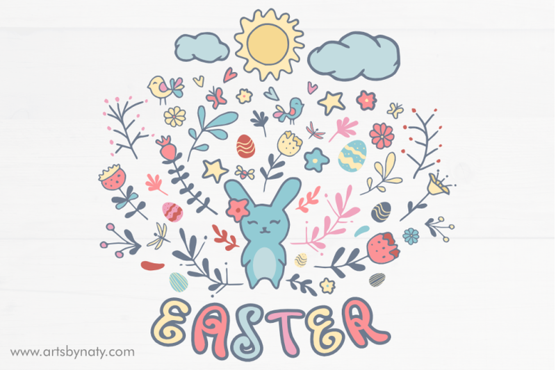 the-lovely-easter-bunny-and-flowers-svg