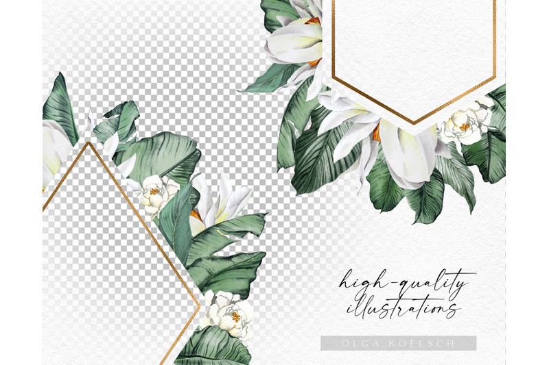 boho-tropical-clipart-white-magnolia-floral-frames-tropical-wedding