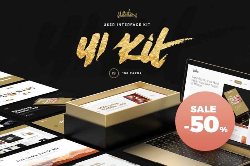 50-percent-sale-milestone-ui-kit