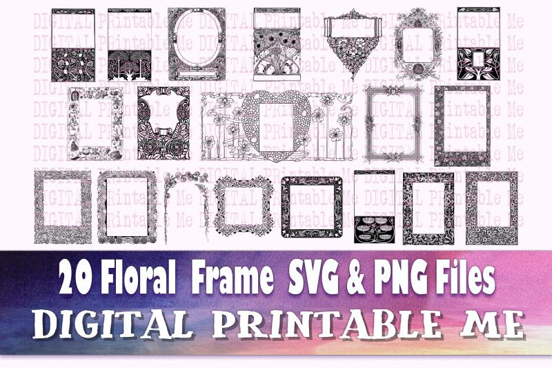 clip-art-frames-flower-svg-set-border-20-images-square-floral-rect