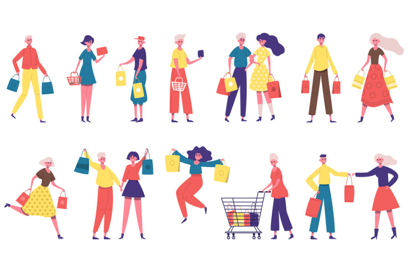 shopping-characters-men-and-women-carrying-shopping-bags-shopaholic