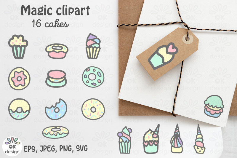 cake-clipart-magic-unicorn-clipart-baby-shower-clipart-16-designs