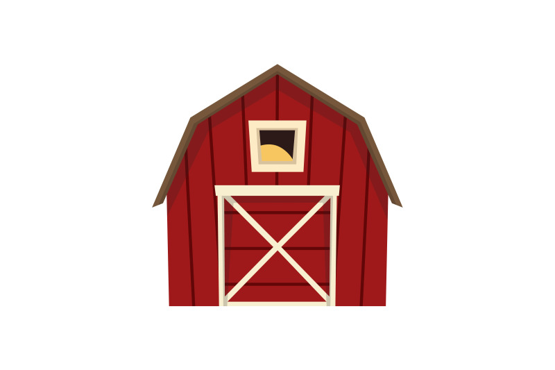 rural-cow-shed-house-flat-icon