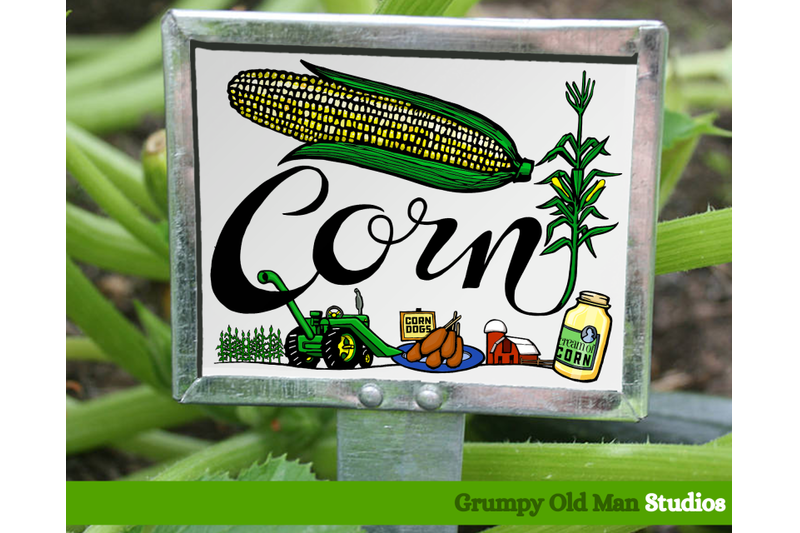 corn-vegetables-garden-labels