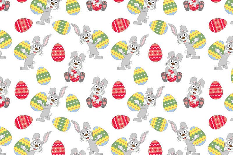 cute-rabbit-cartoon-and-easter-egg-pattern