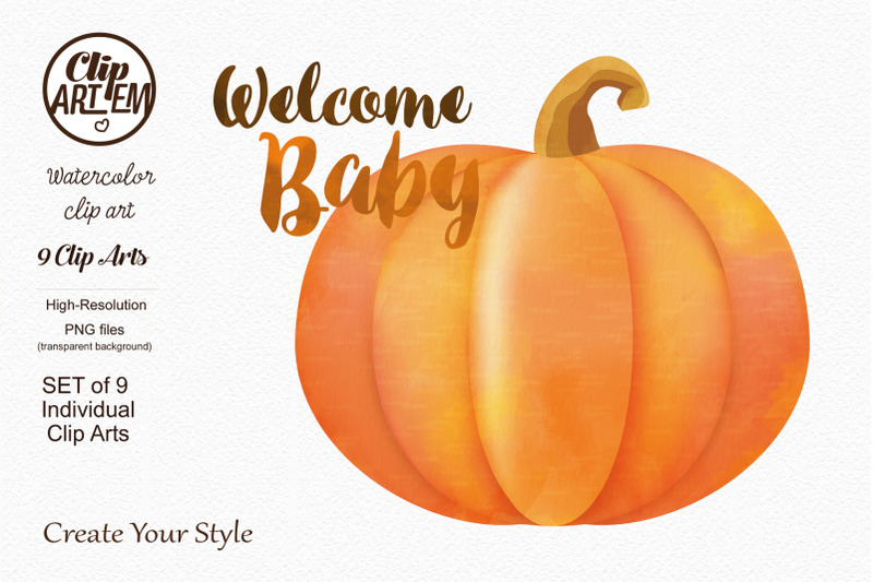 cute-orange-pumpkin-boy-girl-9-png-sublimation-watercolor-clip-art