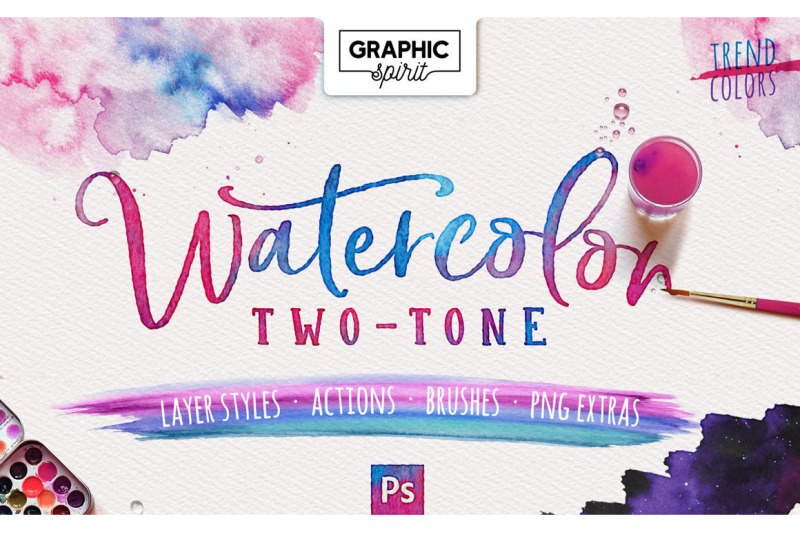 watercolor-two-tone-photoshop