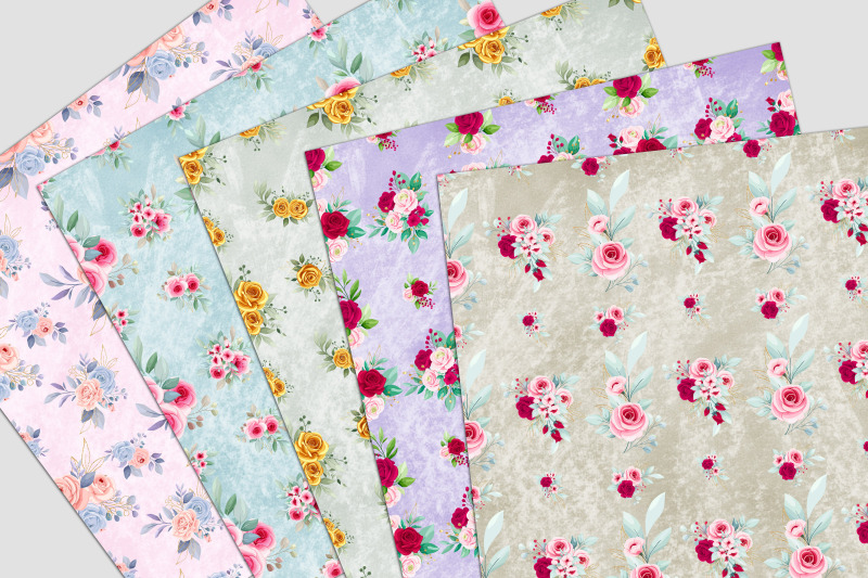 seamless-florals-digital-paper-pack