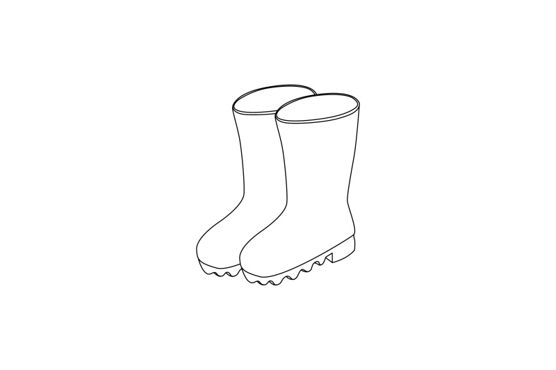 rural-boots-outline-icon