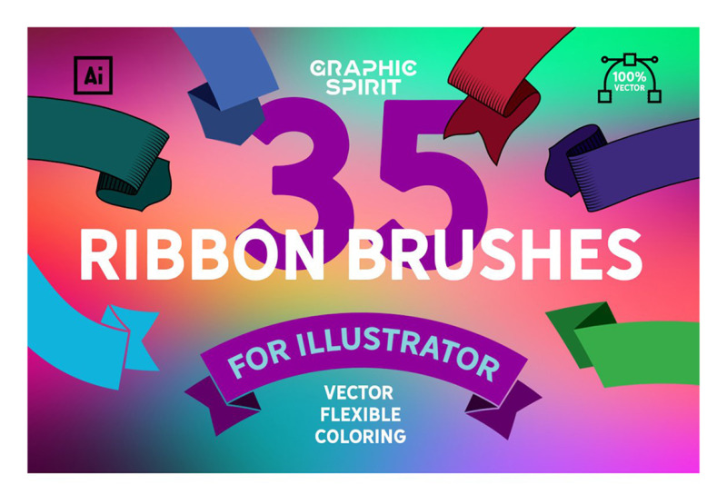 vector-ribbon-brushes-illustrator