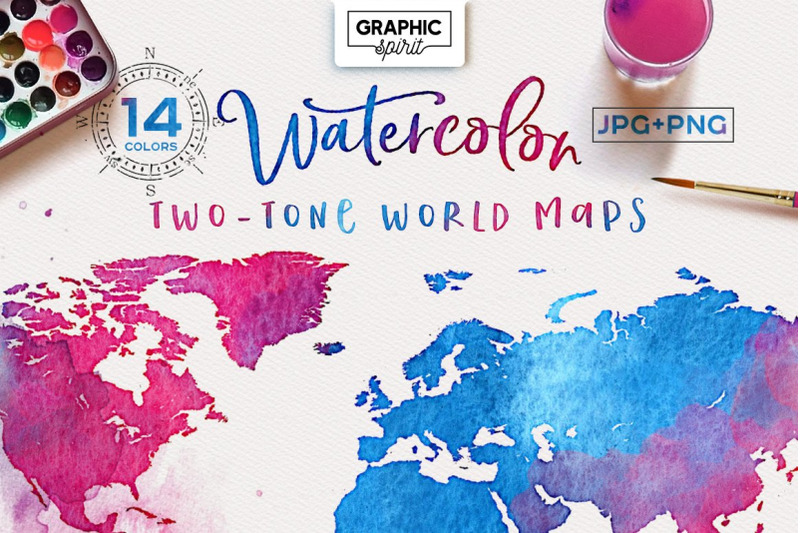 watercolor-maps-two-tone-pack