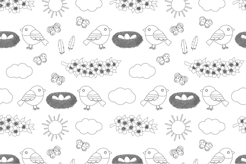 spring-graphics-pattern-spring-flowers-pattern-birds-svg