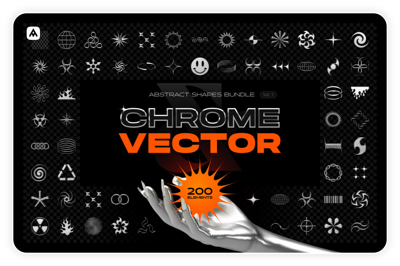 chrome-amp-vector-abstract-shapes-bundle-ndash-200-geometric-design-elements