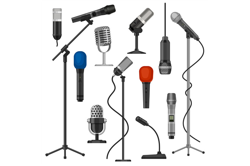 microphones-on-stands-singer-mic-with-wire-for-stage-performance-mus