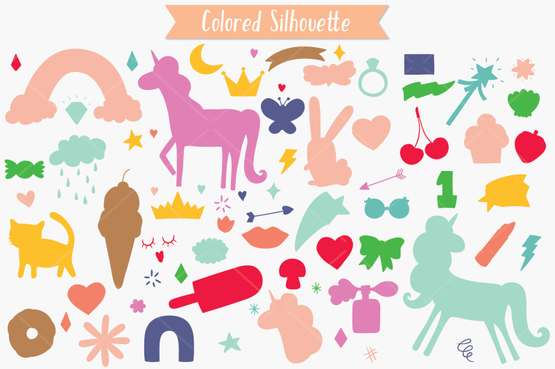 whimsical-doodles-hand-drawn-unicorn-rainbow-heart-lips