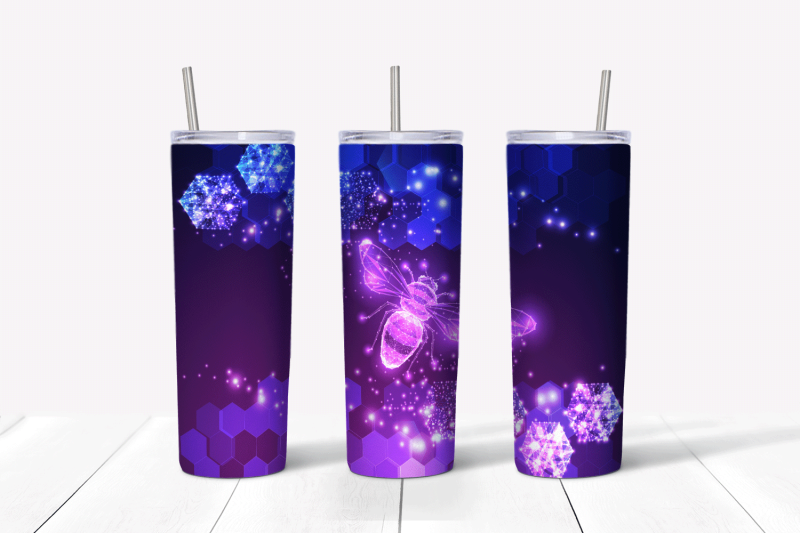 bee-tumbler-sublimation-designs-skinny-full-wrap-template