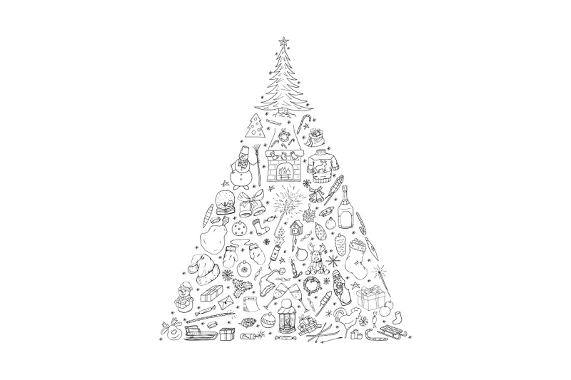 christmas-tree-hand-drawn-elements