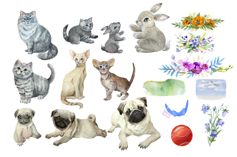 mother-and-baby-animals-watercolor-clipart-mothers-day