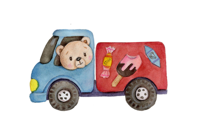 teddy-039-transport-watercolor-illustrations