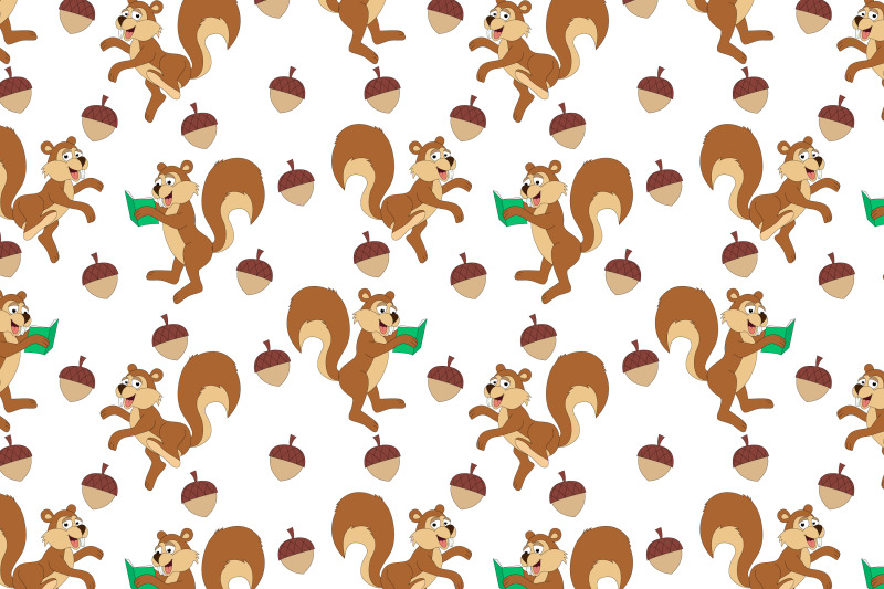 cute-squirrel-animal-cartoon-pattern