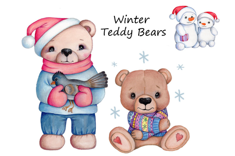 winter-teddy-bears