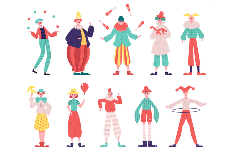 clowns-characters-circus-funny-clowns-with-red-nose-and-circus-costum