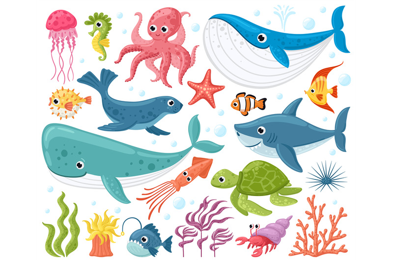 cartoon-sea-animals-cute-ocean-fish-octopus-shark-and-turtle-jelly