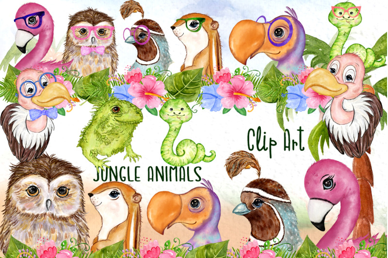 tropical-birds-cute-safari-animals-baby-shower-clipart-mug