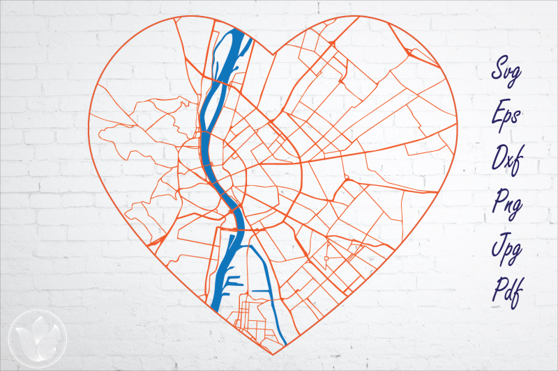budapest-road-map-svg-eps-dxf-png-jpg-heart-shaped-map-cut-file