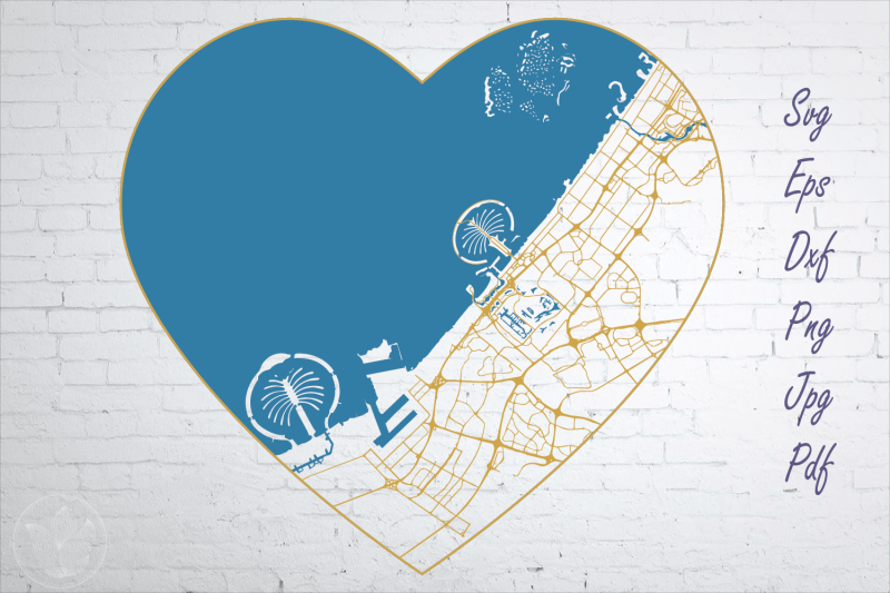 dubai-road-map-svg-eps-dxf-png-jpg-heart-shaped-map-cut-file