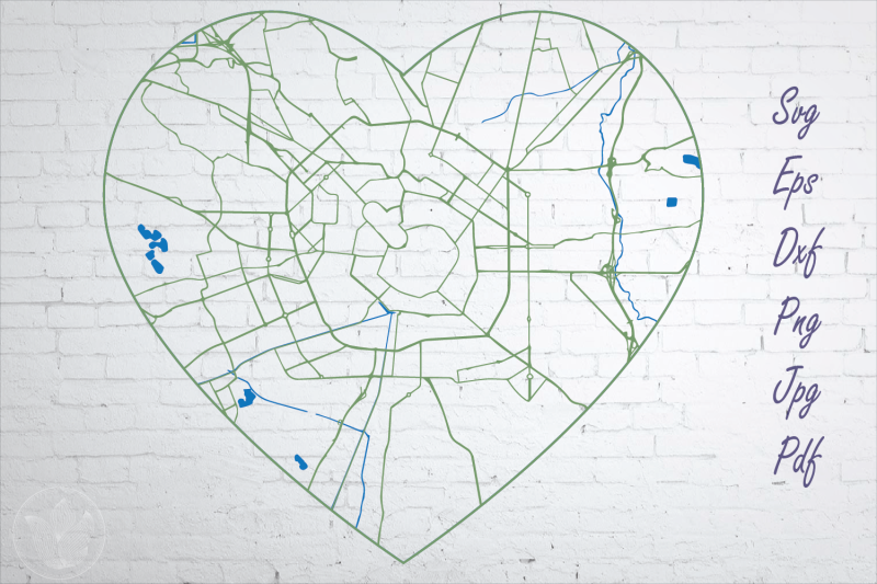 milan-road-map-svg-eps-dxf-png-jpg-heart-shaped-map-cut-file