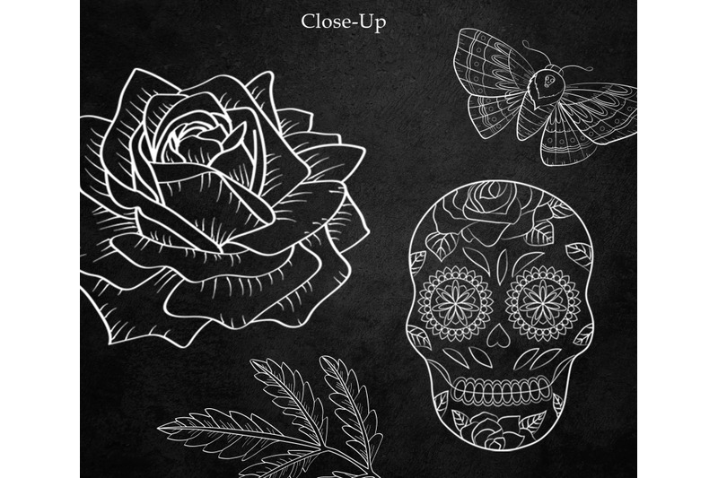 mexican-hand-drawn-clipart-floral-leaves-flowers-day-of-the-dead