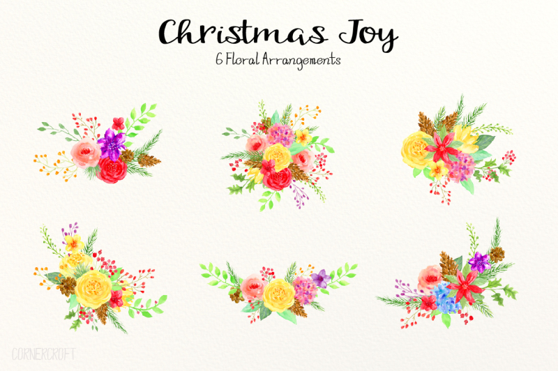 watercolor-christmas-bouquet