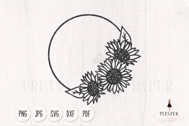 sunflower-svg-floral-wreath-svg-sunflower-cut-file