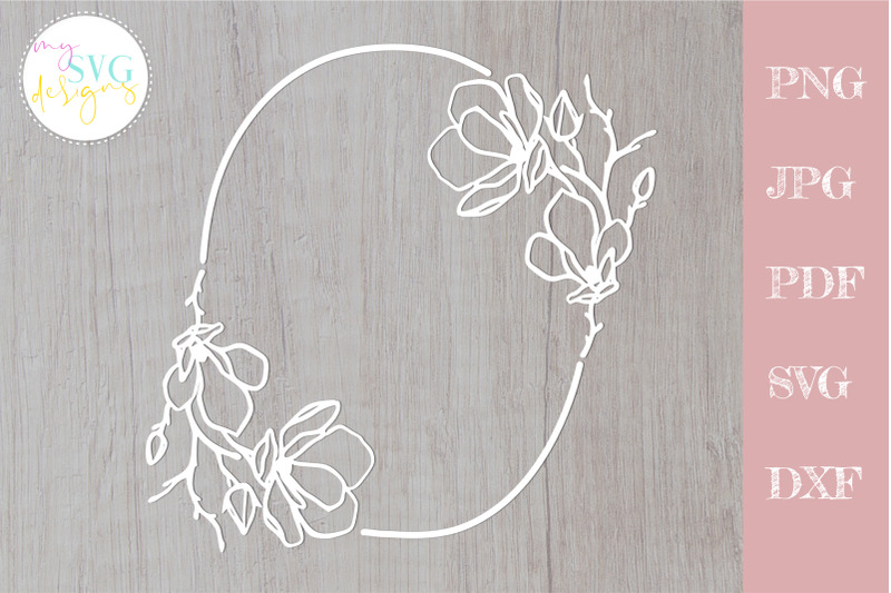 floral-wreath-svg-magnolia-svg-floral-frame-svg