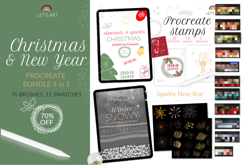 christmas-procreate-stamps-bundle-new-year-procreate-brushes
