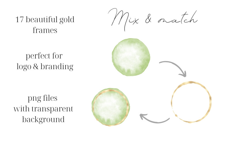 gold-circles-with-green-watercolor-watercolor-circles-for-logo