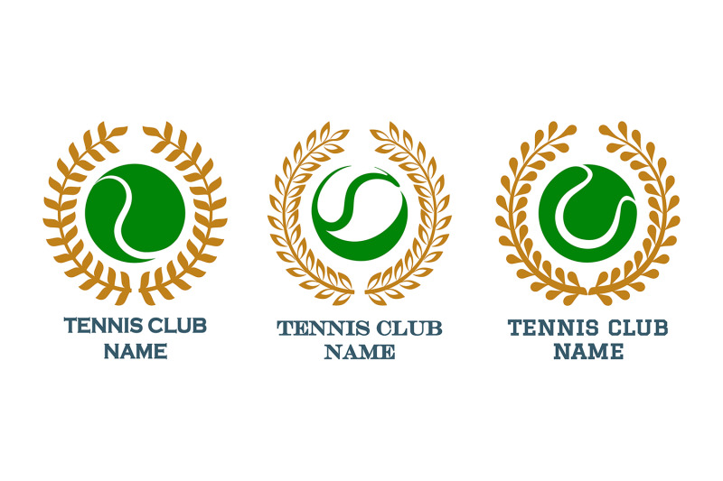 tennis-club-emblem-set