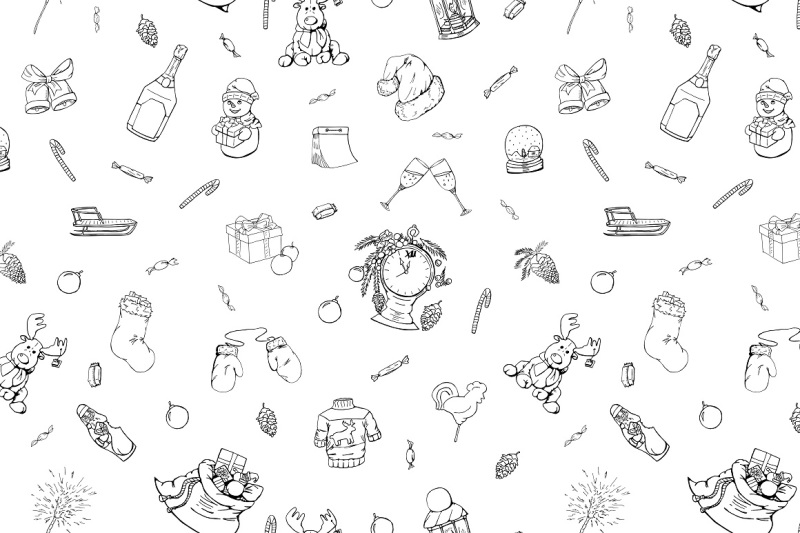 christmas-doodle-set-patterns
