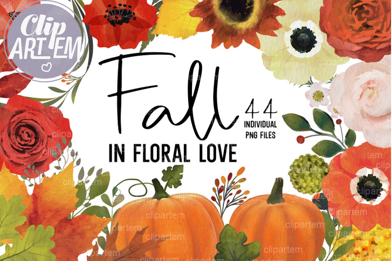 watercolor-autumn-fall-floral-pumpkin-bundle-44-png-images-clipart-set