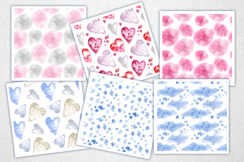 set-of-watercolor-patterns