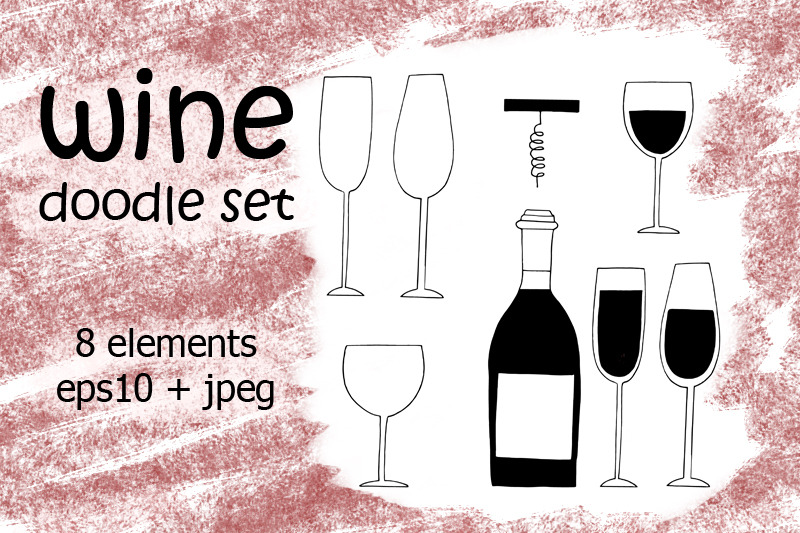 wine-doodle-set