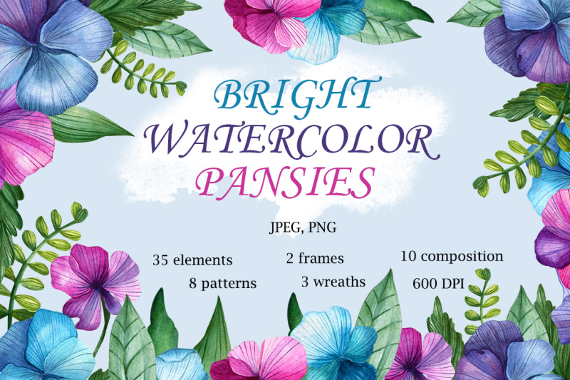 bright-watercolor-pansies