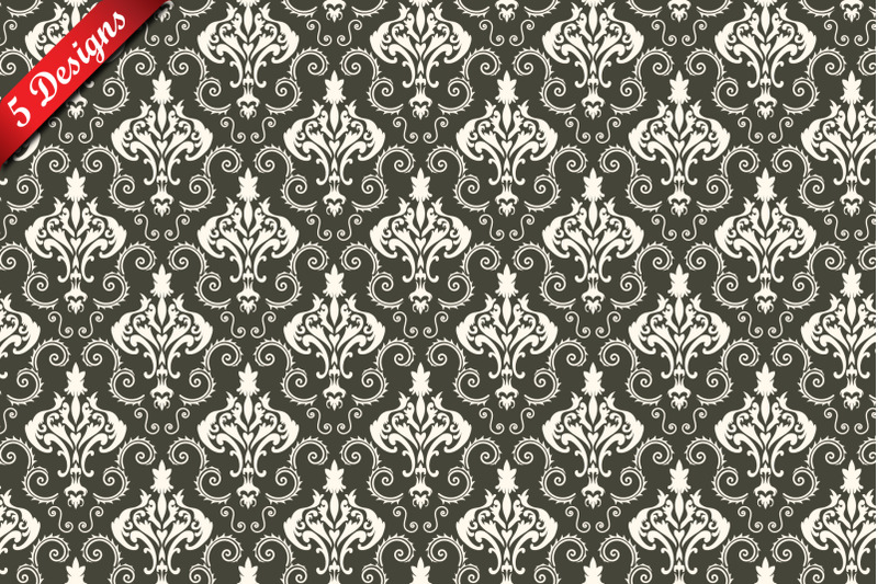 damask-seamless-pattern-set